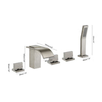 5-delige waterval badkraan – geborsteld nikkel