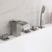 5-delige waterval badkraan – geborsteld nikkel