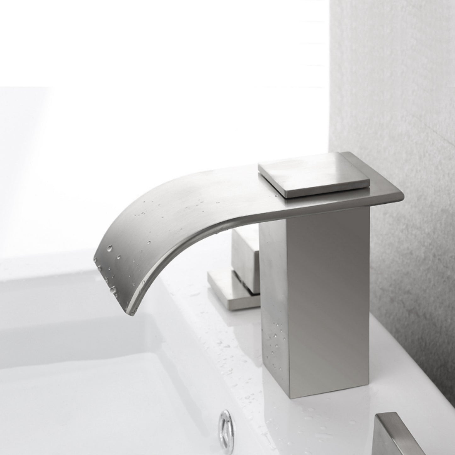 5-delige waterval badkraan – geborsteld nikkel