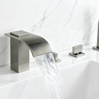 5-delige waterval badkraan – geborsteld nikkel