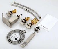 5-delige waterval badkraan – geborsteld nikkel