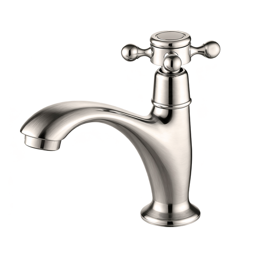 Nostalgische geborsteld nikkel koudwaterkraan