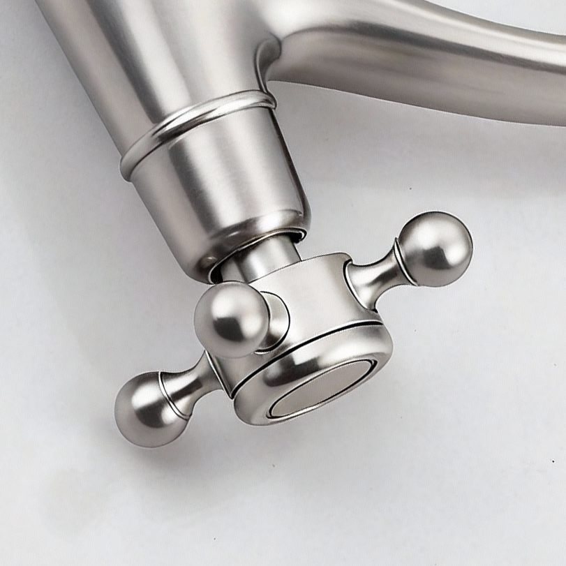 Nostalgische geborsteld nikkel koudwaterkraan