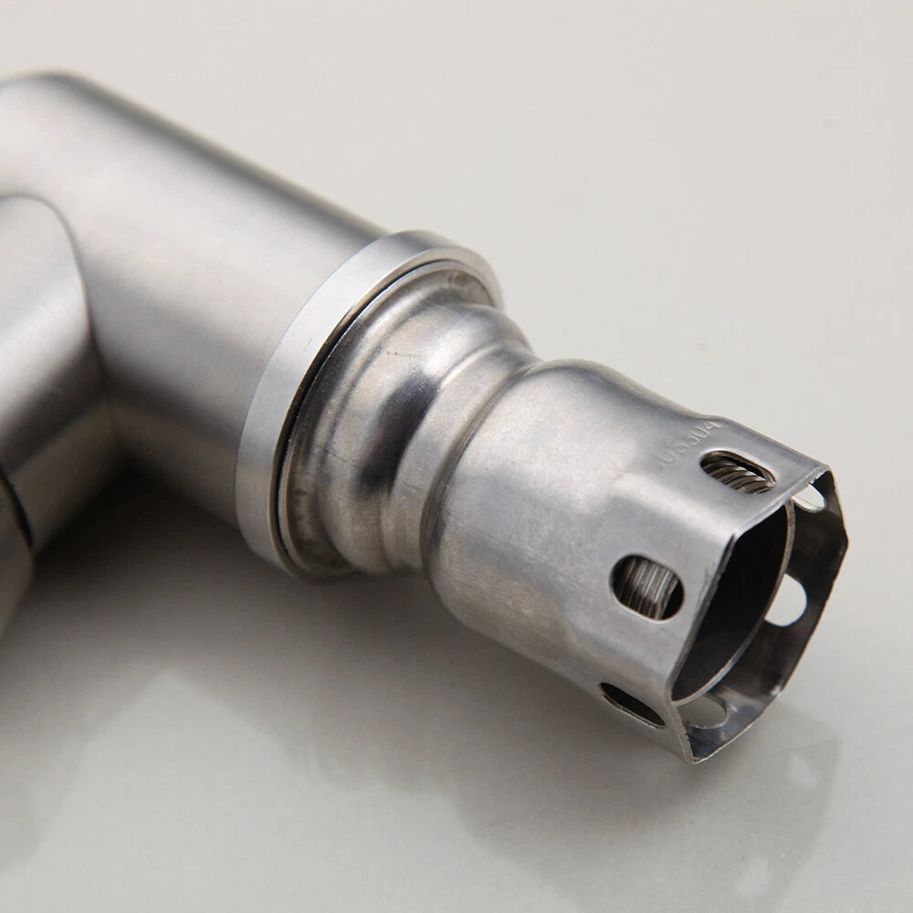 Geborsteld nikkel keukenkraan met zwenkbare uitloop