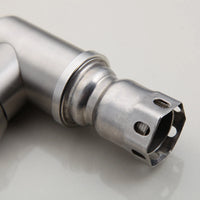 Geborsteld nikkel keukenkraan met zwenkbare uitloop