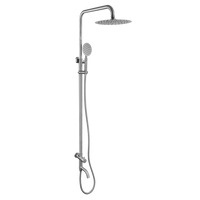 Minimalistische opbouw doucheset 3-weg – geborsteld nikkel