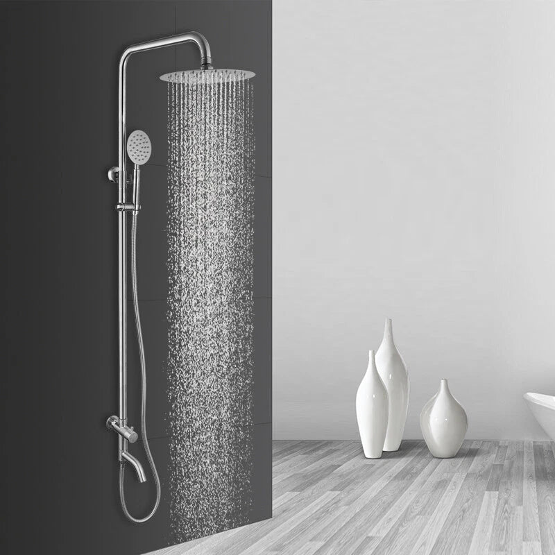 Minimalistische opbouw doucheset 3-weg – geborsteld nikkel