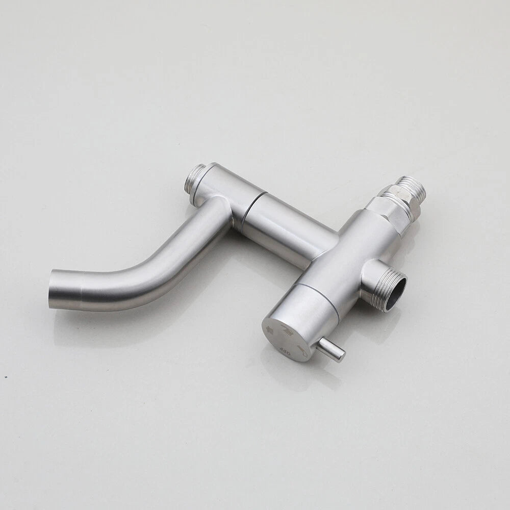 Minimalistische opbouw doucheset 3-weg – geborsteld nikkel