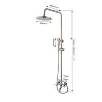 Opbouw regendouche met draaibare baduitloop – geborsteld nikkel