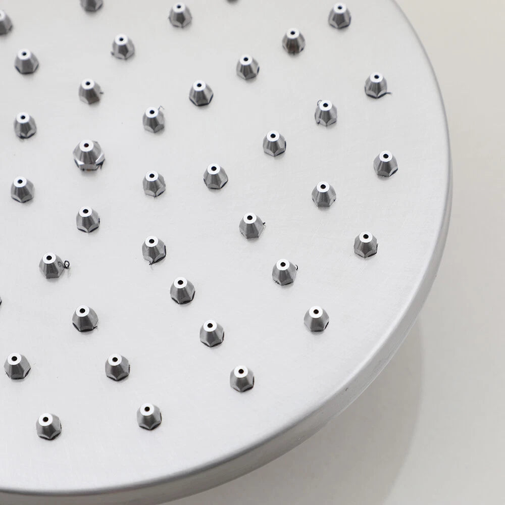 Opbouw regendouche met draaibare baduitloop – geborsteld nikkel