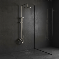 Opbouw regendouche met draaibare baduitloop – geborsteld nikkel