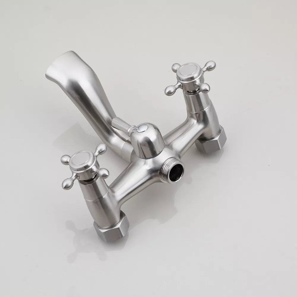 Opbouw regendouche met draaibare baduitloop – geborsteld nikkel