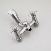 Opbouw regendouche met draaibare baduitloop – geborsteld nikkel