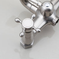 Opbouw regendouche met draaibare baduitloop – geborsteld nikkel