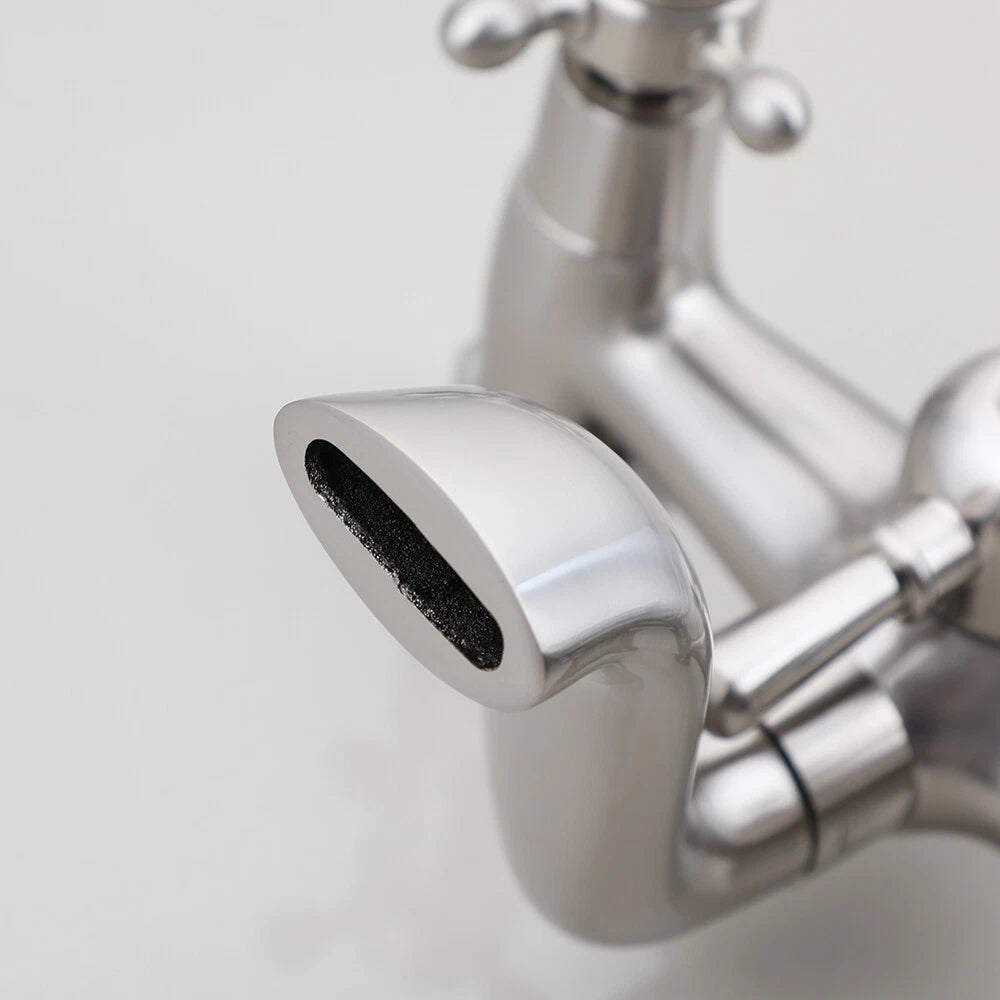 Opbouw regendouche met draaibare baduitloop – geborsteld nikkel