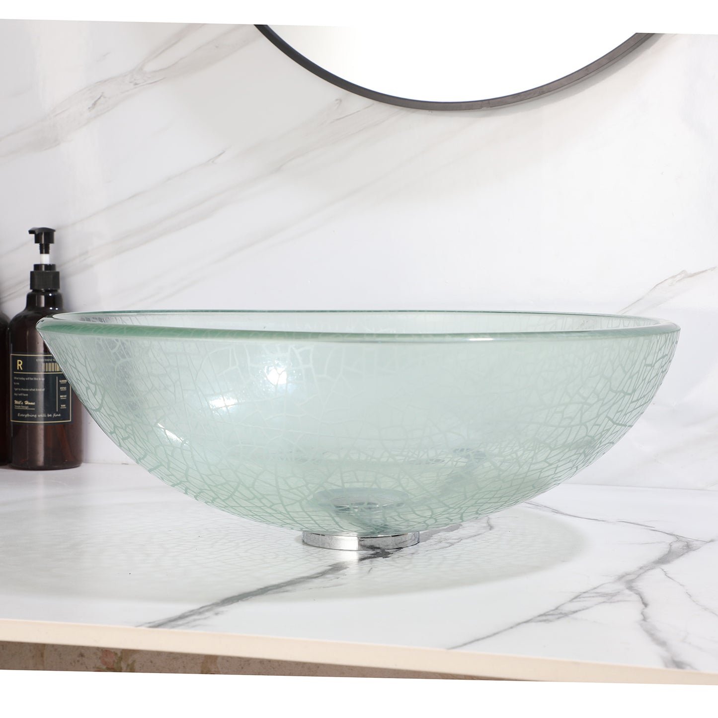 Gehard glazen waskom met gebroken glas design