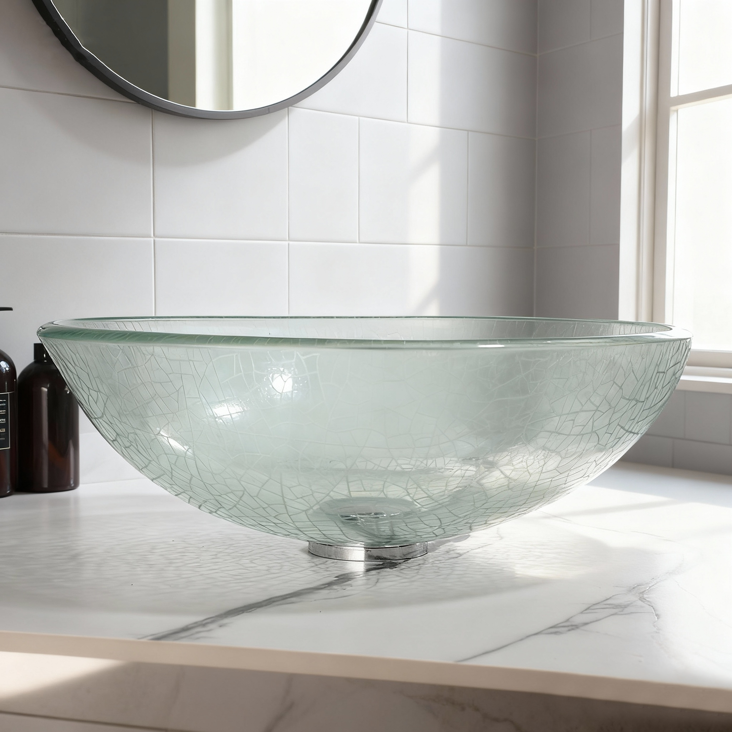 Gehard glazen waskom met gebroken glas design