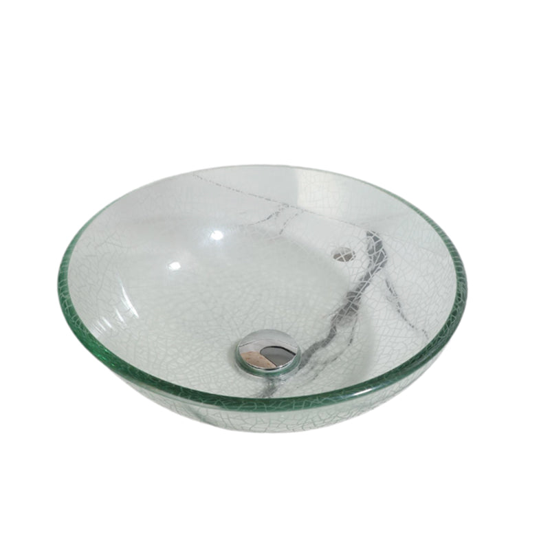 Gehard glazen waskom met gebroken glas design