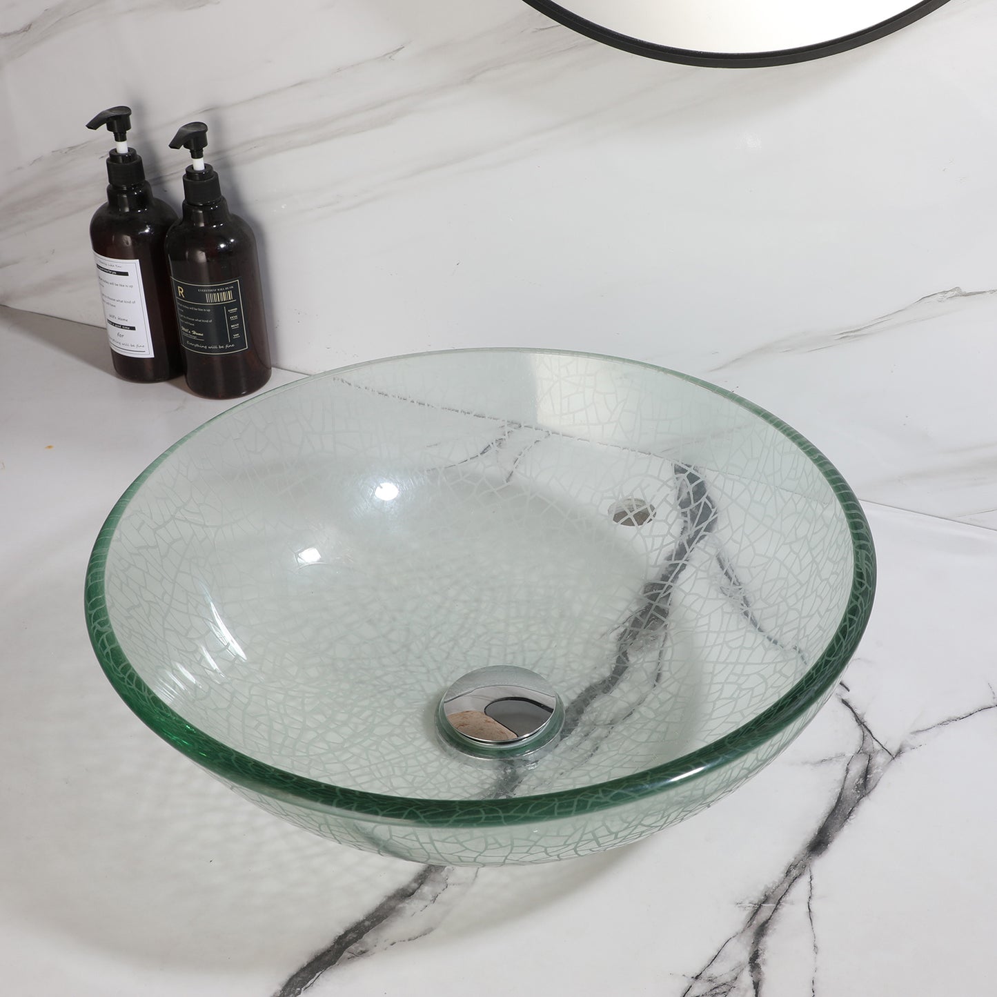 Gehard glazen waskom met gebroken glas design