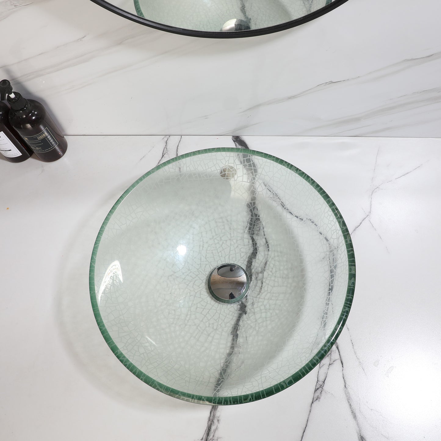 Gehard glazen waskom met gebroken glas design