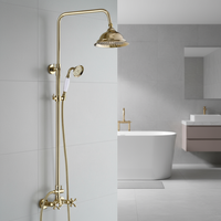 Gouden opbouw douche-set