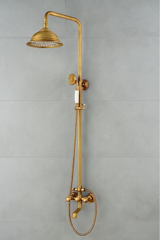Goud Doucheset modern opbouw