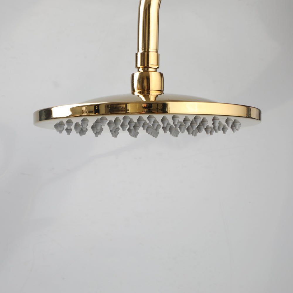 Ronde goudkleurige douchekop – 200 mm