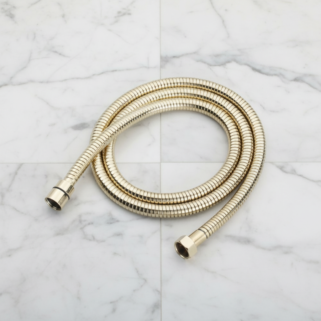 Gouden doucheslang 1,5 meter RVS
