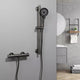 Gun Metal Shower Faucet with Sliding Bar and Hand Shower