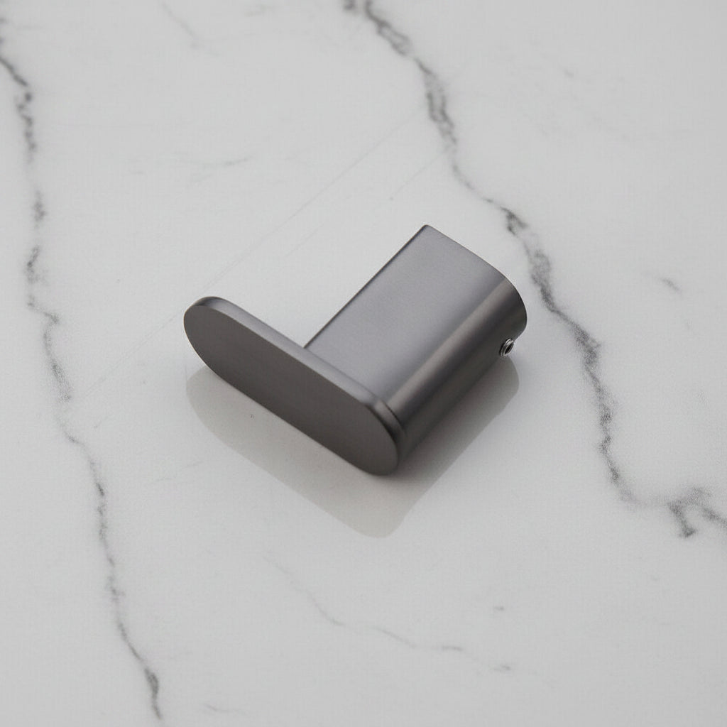 Badkamerhaak Gun metal