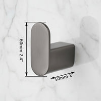 Badkamerhaak Gun metal