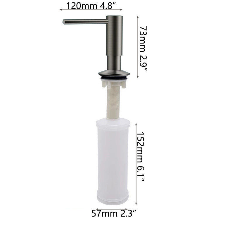 Inbouw Zeepdispenser Gun Metal 350ml