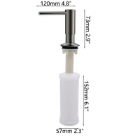 Inbouw Zeepdispenser Gun Metal 350ml