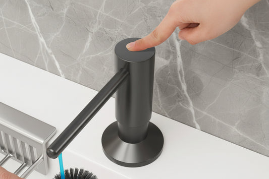 Inbouw Zeepdispenser Gun Metal 350ml