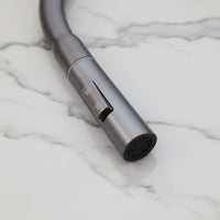 Elegant Gun Metal kitchen faucet with pull-out spray head