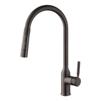 Elegant Gun Metal kitchen faucet with pull-out spray head