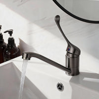 Gun metal elleboogmengkraan wastafel