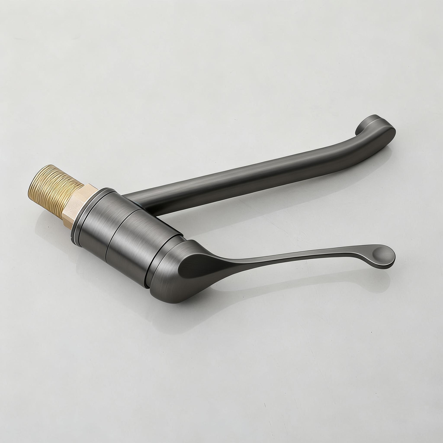 Gun metal elleboogmengkraan wastafel