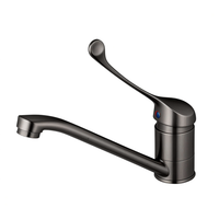 Gun metal elleboogmengkraan wastafel