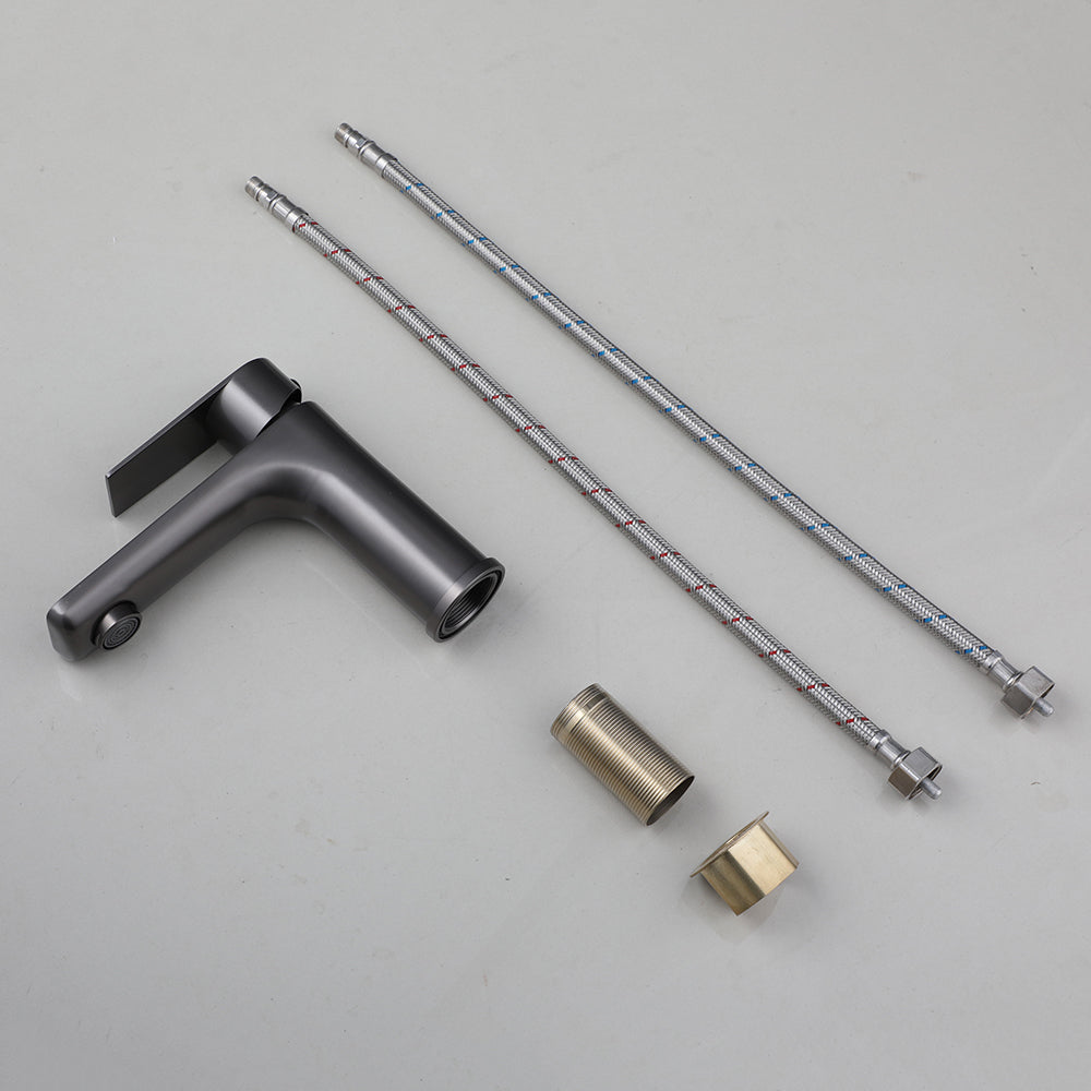 Wastafelkraan gun metal – moderne mengkraan