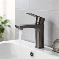 Wastafelkraan gun metal – moderne mengkraan