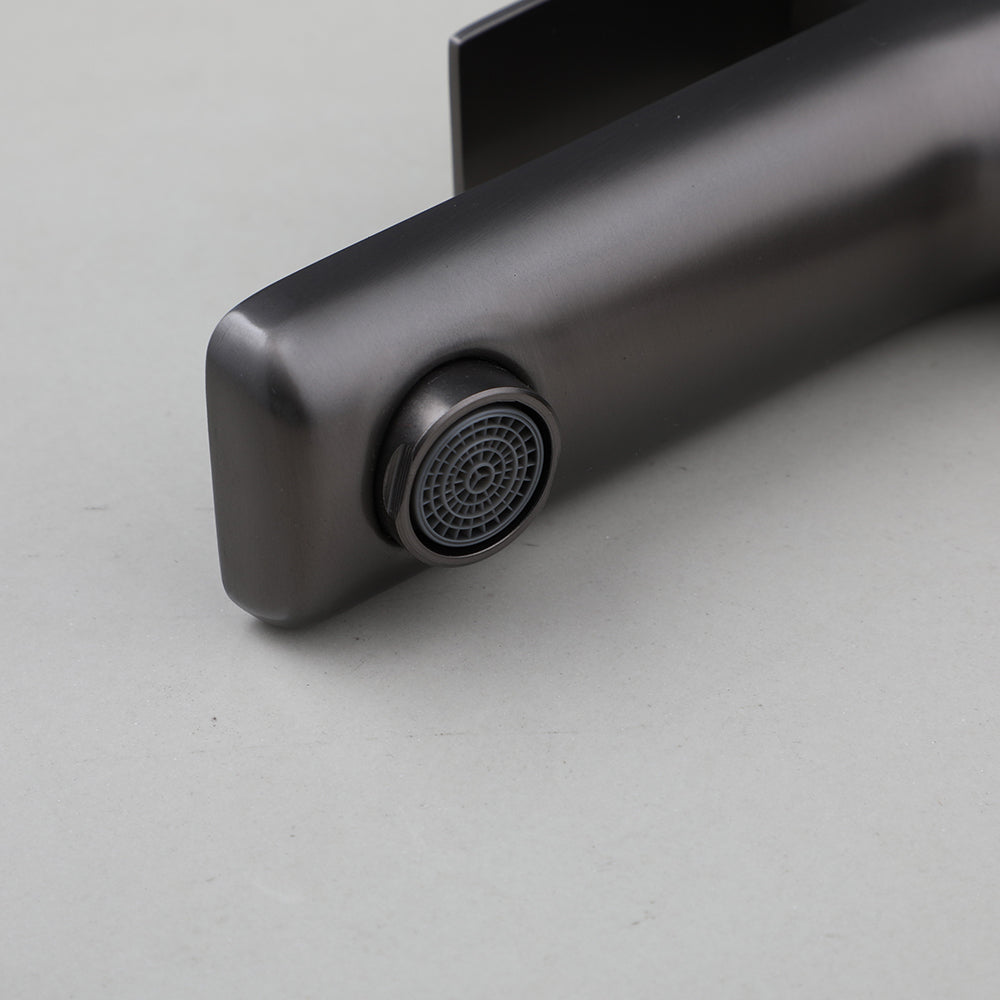 Wastafelkraan gun metal – moderne mengkraan