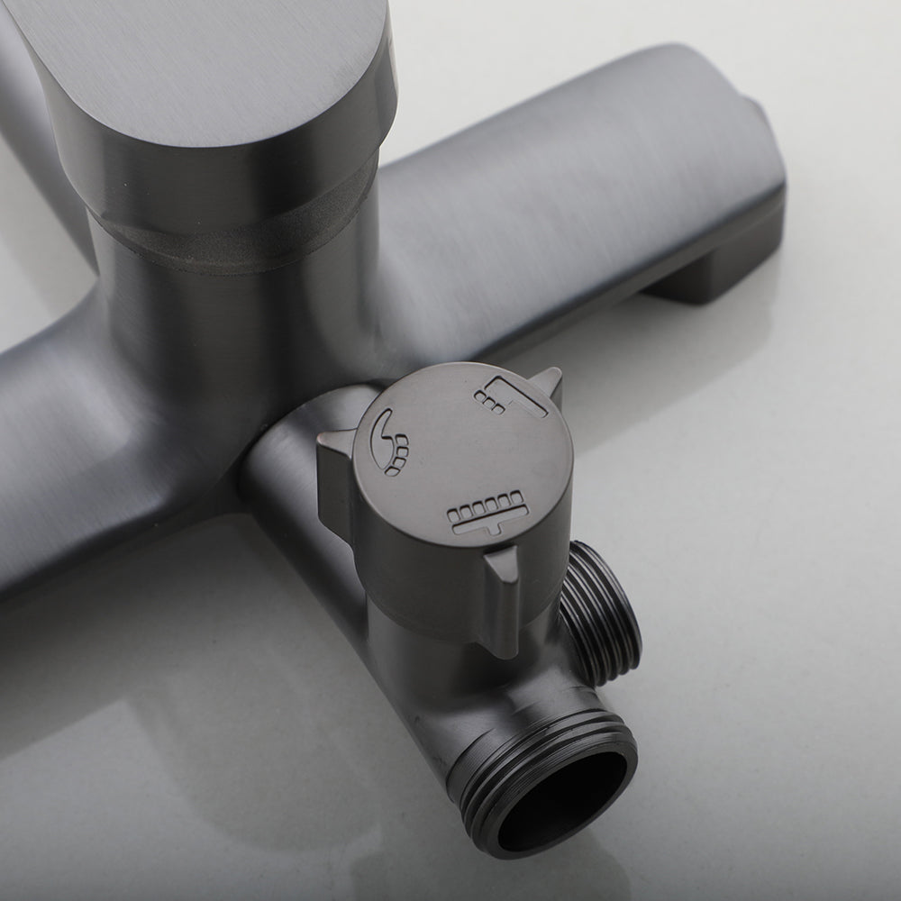 Gun metal surface-mounted shower rain shower