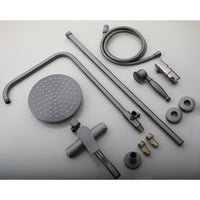 Gun metal surface-mounted shower rain shower