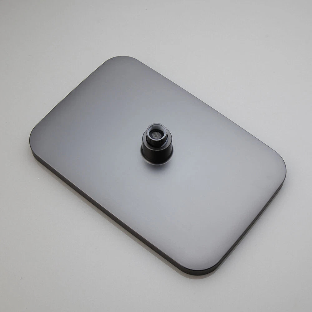 Gun metal luxe doucheset met 4-weg omsteller – hoofddouche, handdouche, bidetsproeier en vaste badkraan