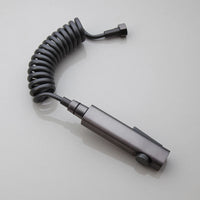 Gun metal luxe doucheset met 4-weg omsteller – hoofddouche, handdouche, bidetsproeier en vaste badkraan