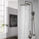 Gun metal luxe doucheset met 4-weg omsteller – hoofddouche, handdouche, bidetsproeier en vaste badkraan