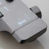 Gun metal luxe doucheset met 4-weg omsteller – hoofddouche, handdouche, bidetsproeier en vaste badkraan