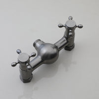 Gun metal opbouw doucheset met regendouche en handdouche