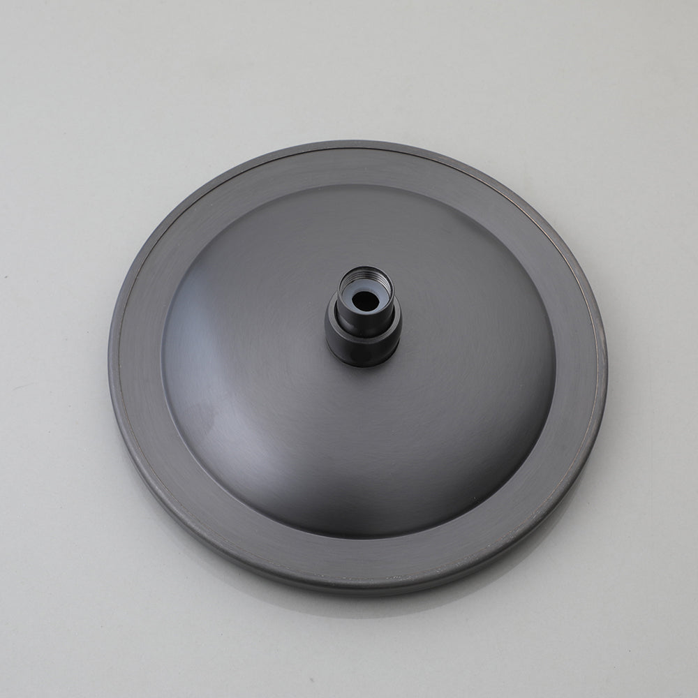 Gun metal opbouw doucheset met regendouche en handdouche